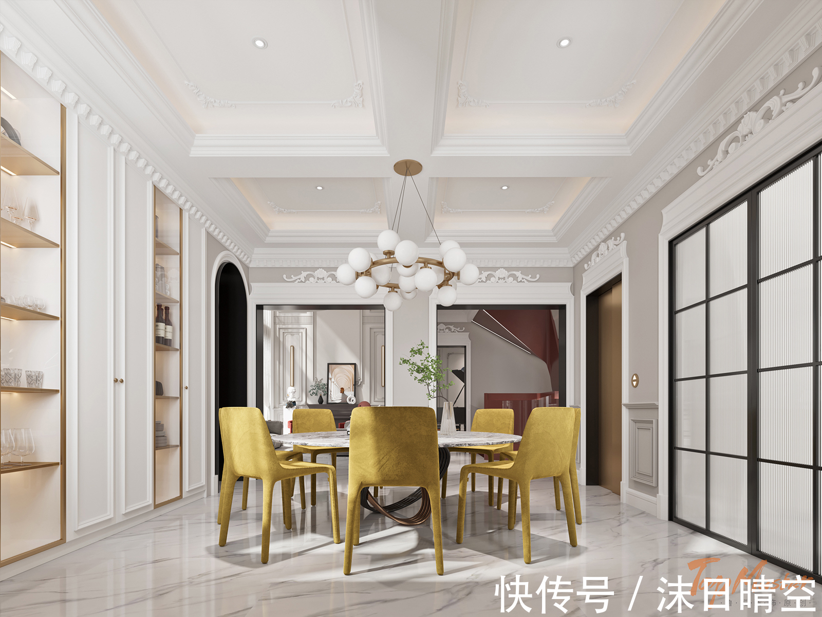 星河苑|星河苑400㎡法式,春天的芭蕾