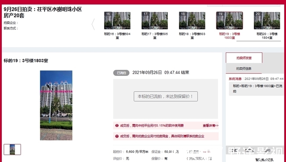 拍卖|山东聊城一小区20套房产公开拍卖遇尴尬,起拍价不高但全部流拍