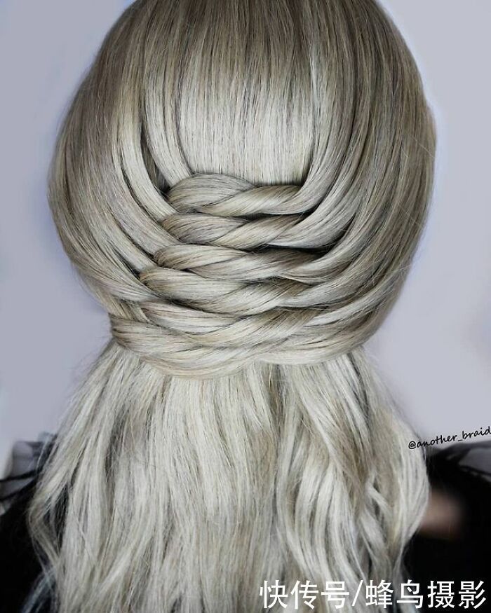 网红达人|65张编发照片,这哪是编头发分明是画画,图3这发型一次要半天