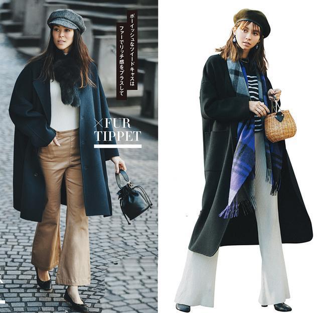 精致女人的冬日气质穿搭，厚外套+裙子的15种搭配示范，暖又美