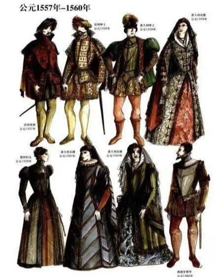 中世纪欧洲男子服装风格