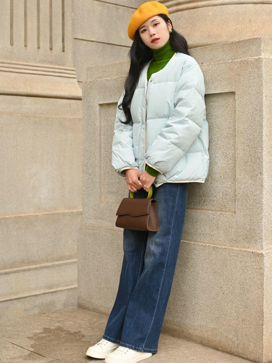 白色 冬天穿羽绒服也不要乱搭,试试这些搭配方式,时髦精致又有个性