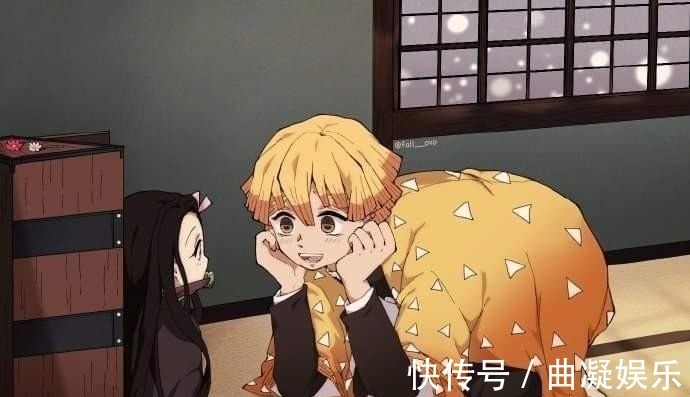 香奈|鬼灭之刃:善逸和祢豆子的婚纱照,祢豆子御姐范十足,善逸好臂力