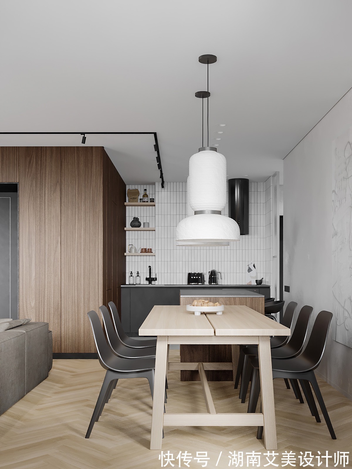 客餐厅|178㎡现代风软装设计，空间舒适宜人！