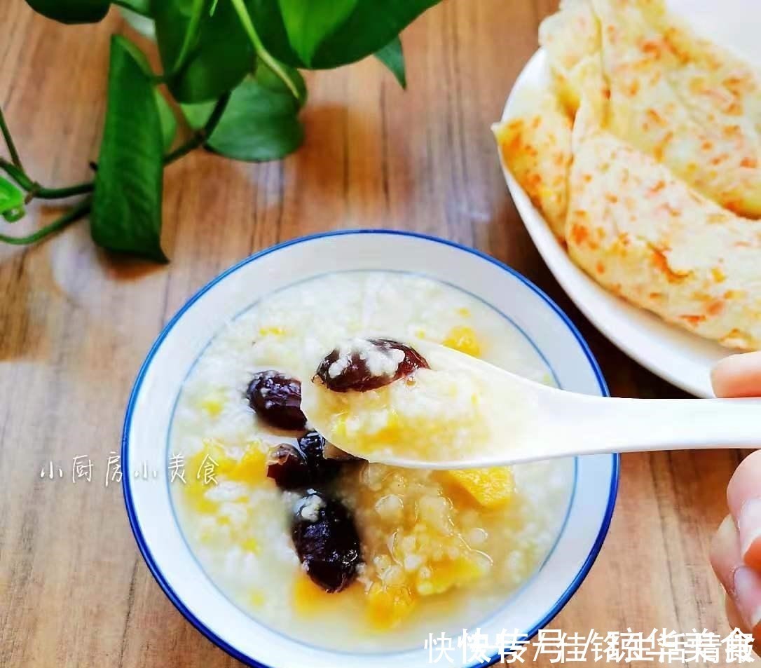 早起20分钟为家人做早餐一碗粥一块饼，最简朴的早餐营养却不少