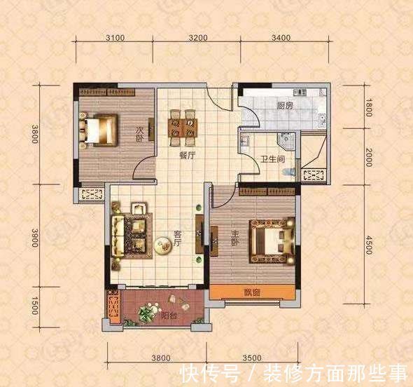 北欧风|82平温北欧风二居室,蓝色和木纹点缀着更充分的地域感