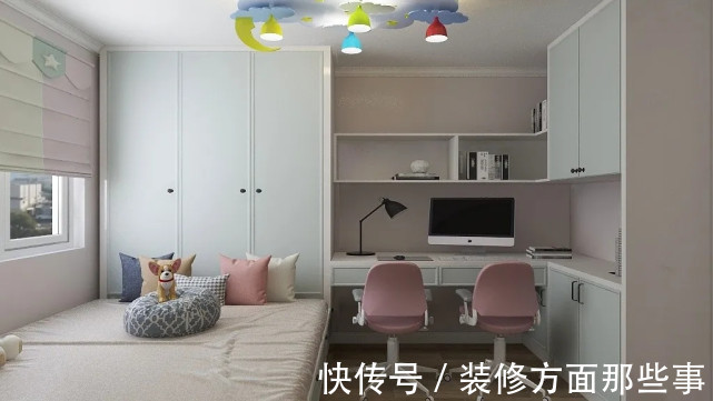 餐厅|90平现代风二居室,餐厅温馨,女儿房设计童趣十足