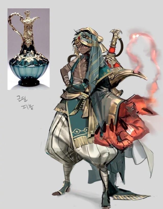 拟人@饰品拟人成帅哥美女,阿拉丁神灯重出江湖,海浪胸针太美了