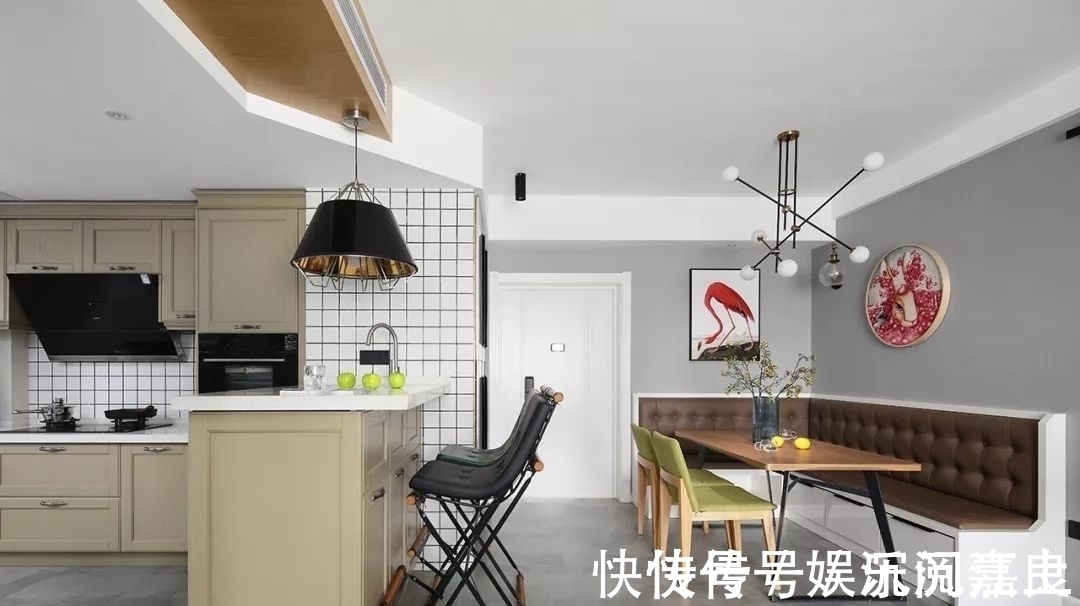 时尚|130㎡现代简约,书房天花是幅画,活力舒适好童趣