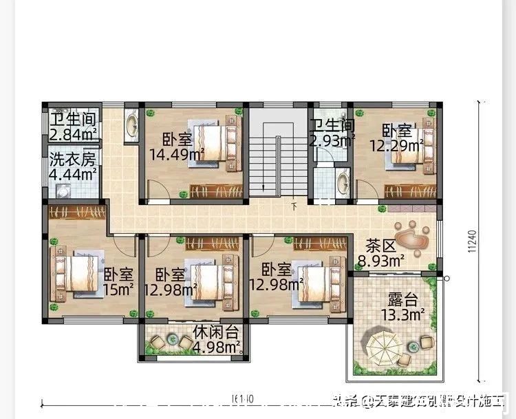 施工队|四川眉山二层徽派乡村别墅 新中式带堂屋农村建房图 眉山施工队