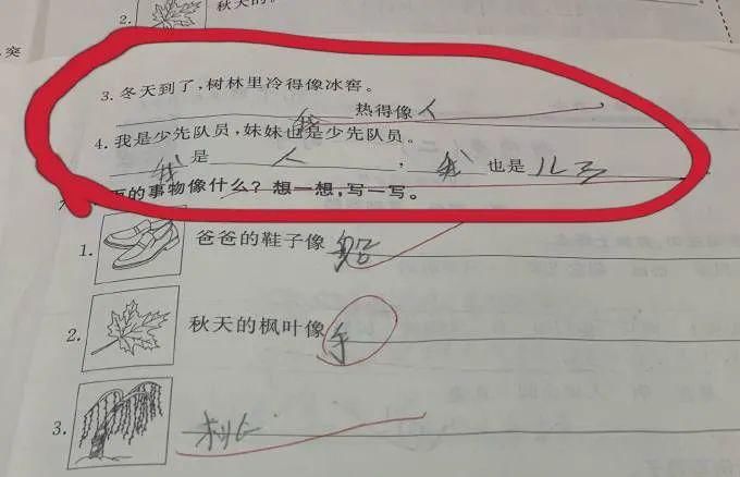 小学生的考试答案有多野？