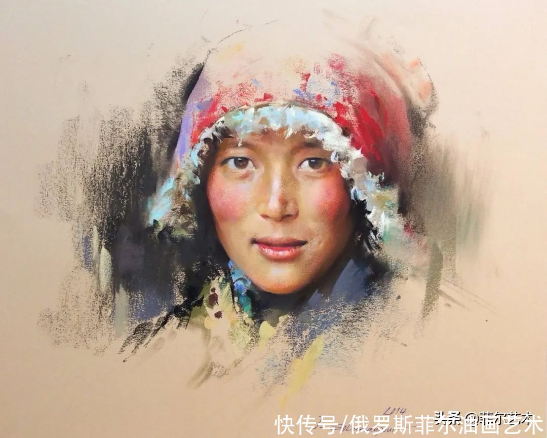 伊朗画家贾瓦德·索莱曼普尔的色粉画，美得格外有灵气