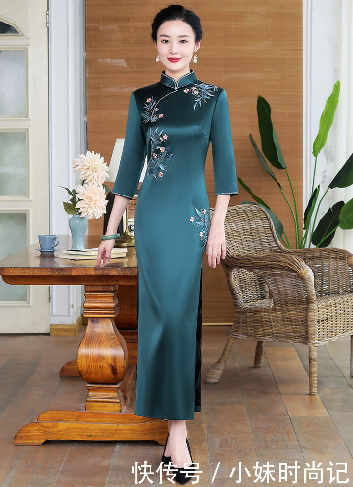 女人味|桑蚕丝旗袍裙, 活色生香, 独显女人味