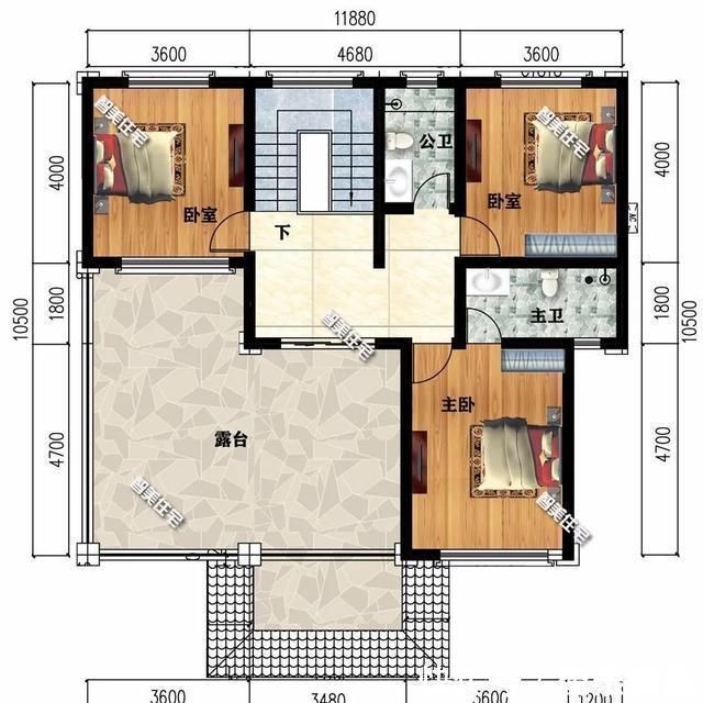 农用车|带车库设计的两栋农村别墅，实用方便，户型一适合放农用车