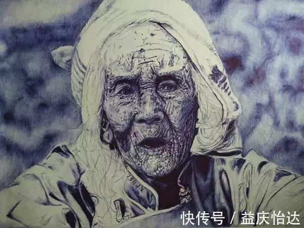 盼望!一位15岁的小姑娘,没有任何绘画基础,却画出了令人感动的圆珠笔作品!
