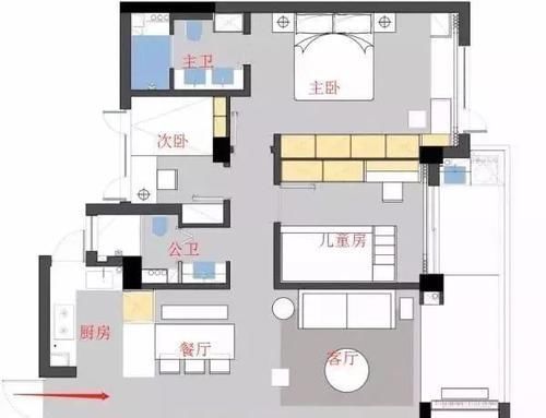 女主|同样是89平,还是人家的有气质!餐厅和厨房方便了生活,真细腻