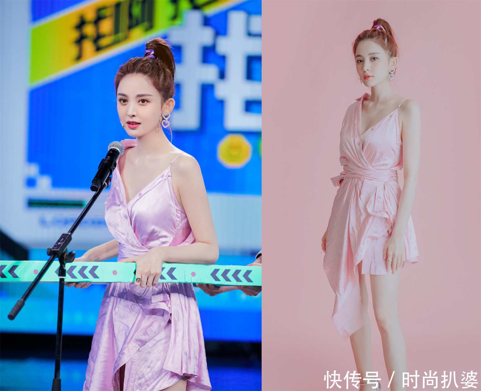 连衣裙|娜扎颜美身材好,上综艺太养眼!可这件近万睡衣风连衣裙太显廉价