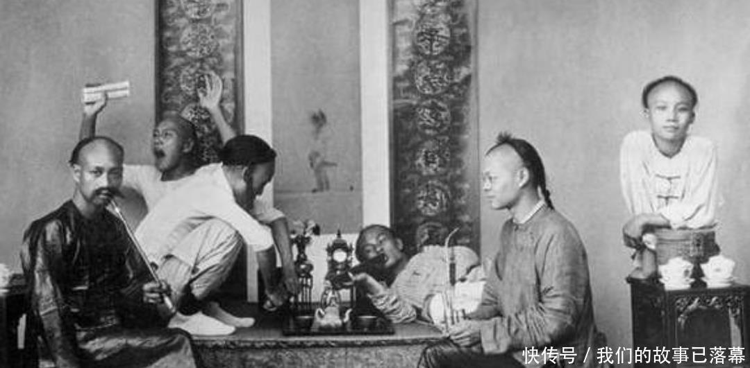 点烟|清末老照片，图一无可救药，图五溥仪给叼着烟的婉容点烟