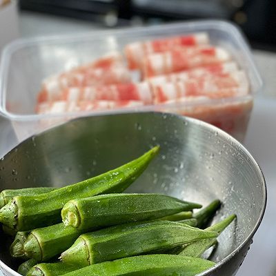 五花肉|秋葵爱上五花肉