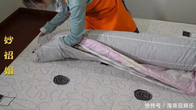 怎样换被罩最快教你一招,10多斤厚被子1分钟搞定