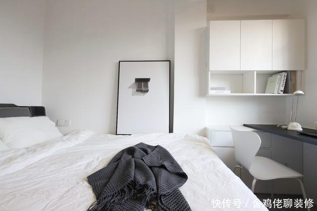 厨房|76㎡老破小，竟有4室1厅，可以住下一家五口，黑白灰简约实用