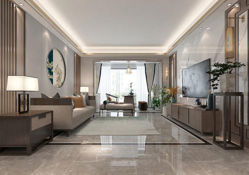 新中式|80后夫妻将新房装中式,仅阳台就被多人借鉴,高级灰的氛围太美了