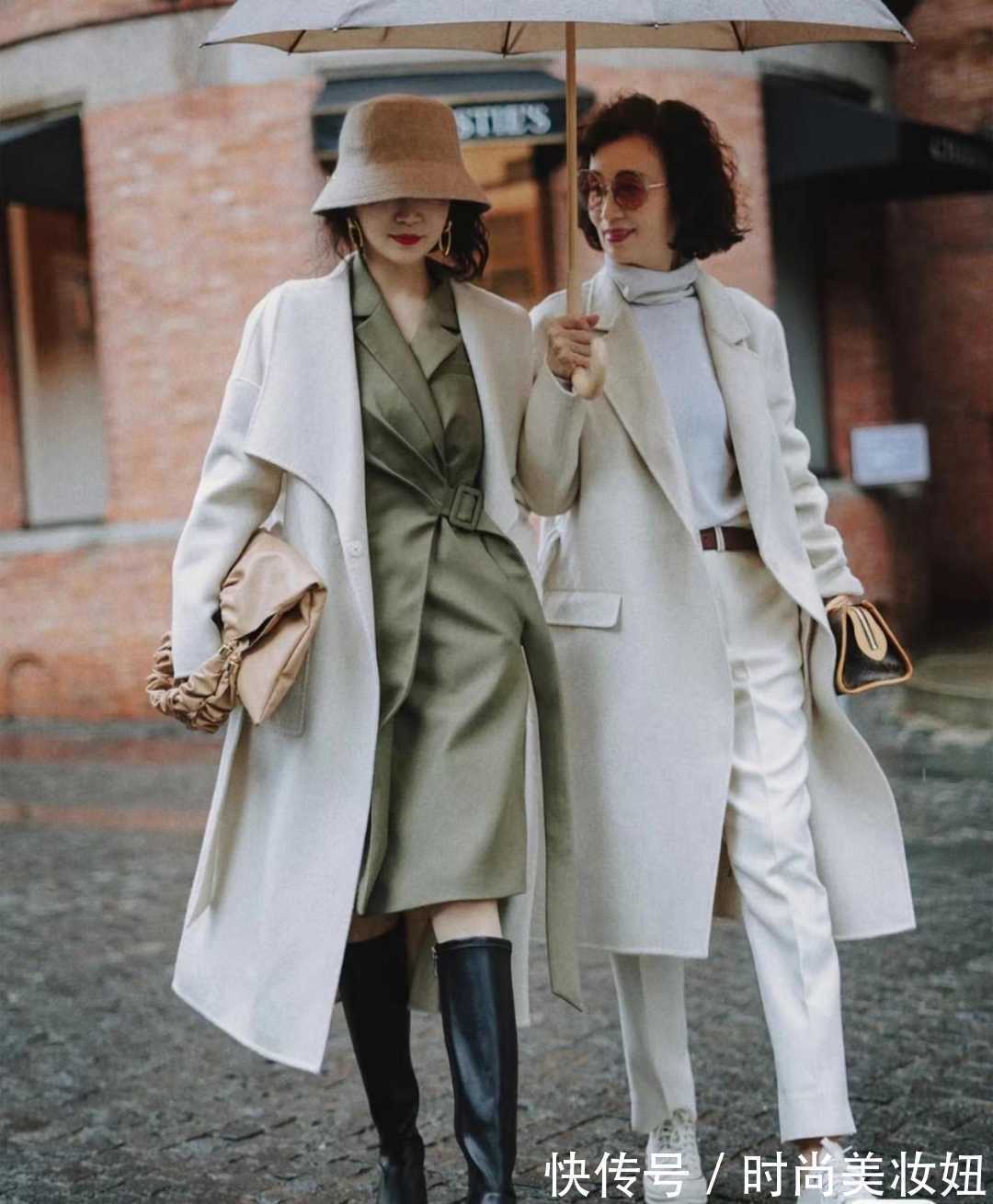 和谐感|冬天最不能缺的就是“白色大衣”,不挑人又显气质,太好看了