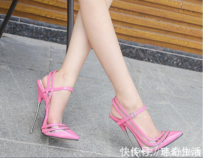 舞鞋 欧美夜店尖头金属跟,四色细跟钢管舞鞋,时尚百搭超高跟女鞋