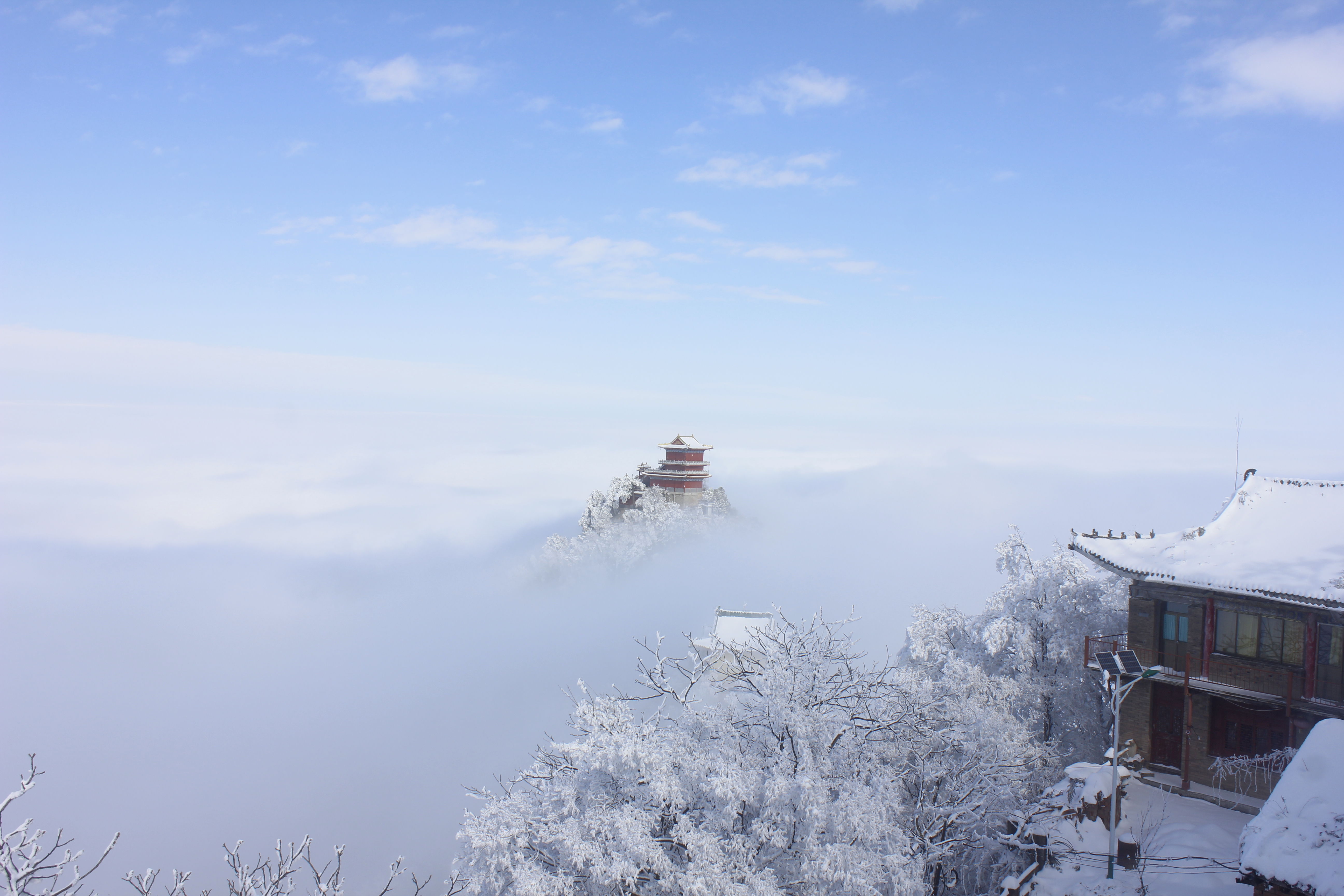 征集|【年末福利征集】雪后南五台幸遇云海