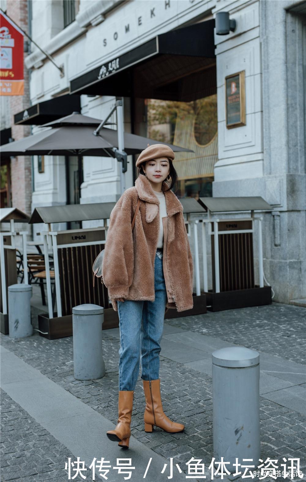 大衣|风衣已不兴了,今冬流行的“羊羔绒大衣”,瞧三木这样穿美极了