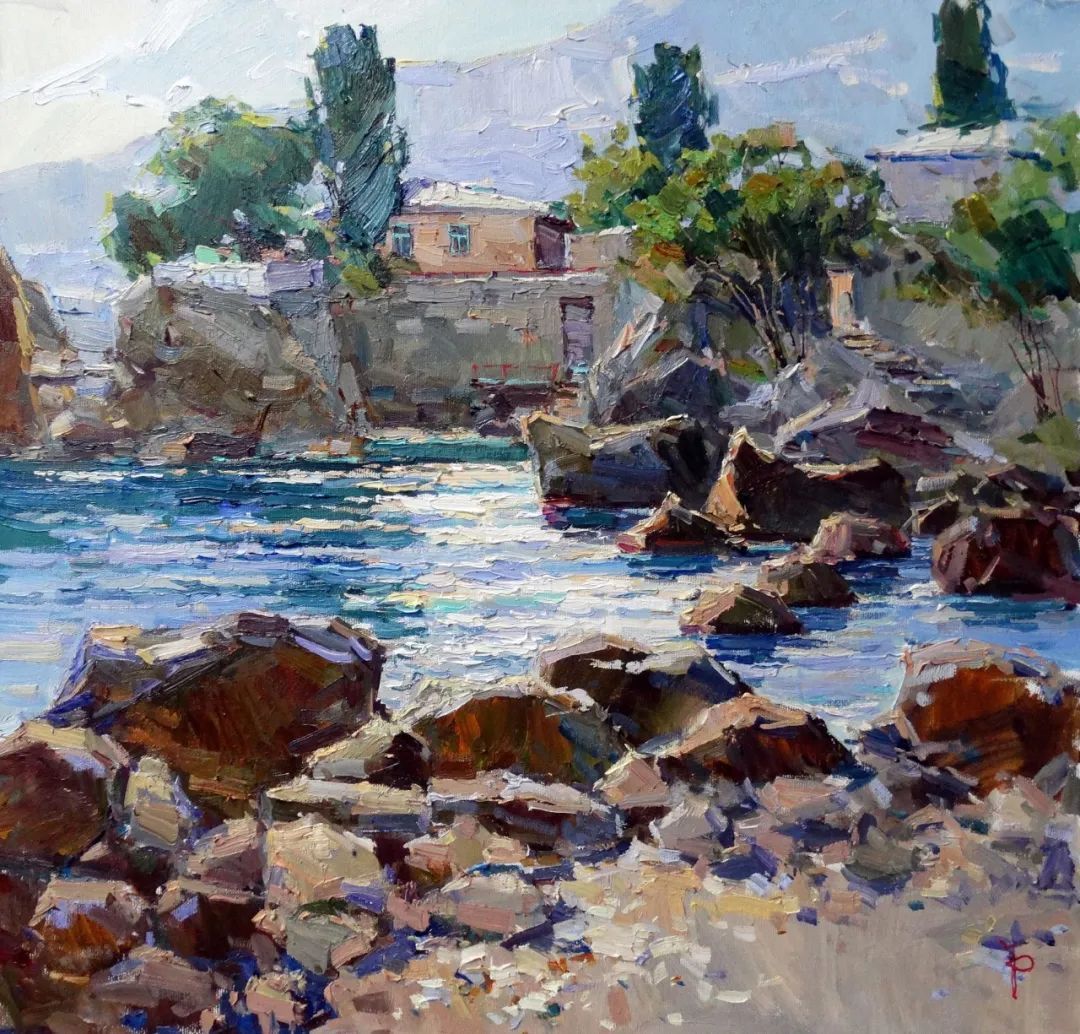 露台&不起眼的房子、简单的露台、普通的小路 他都画得如此出彩！