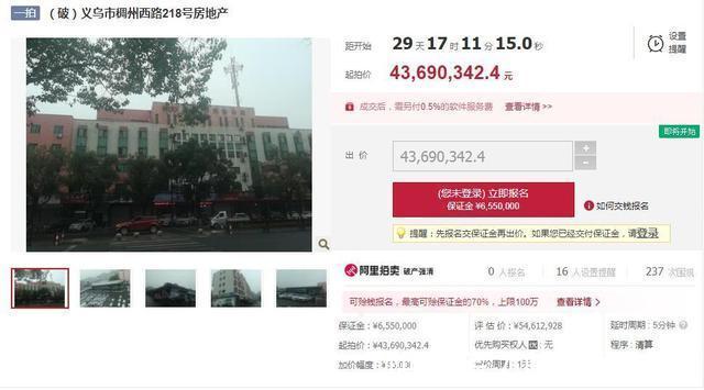 义乌市|起拍价4369万！义乌一家包装公司破产，厂房被网拍！