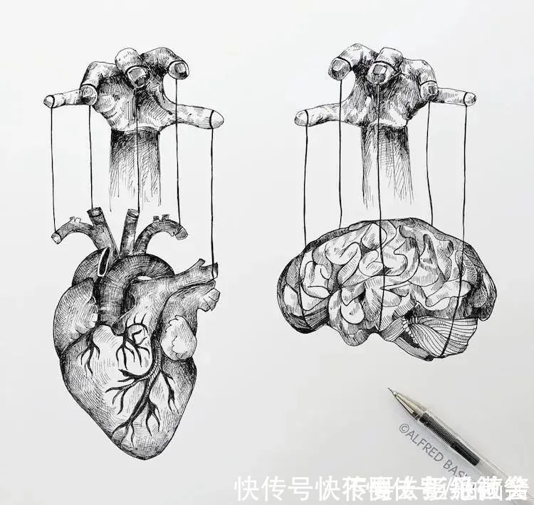 创意#自学成才的画家,用一根针管笔,画出精巧的创意素描,创意非凡