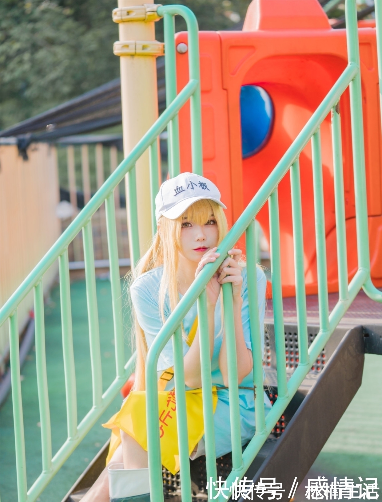 cospl三组可爱妹子COS日本动漫《工作细胞》角色血小板!还有小萌娃哦