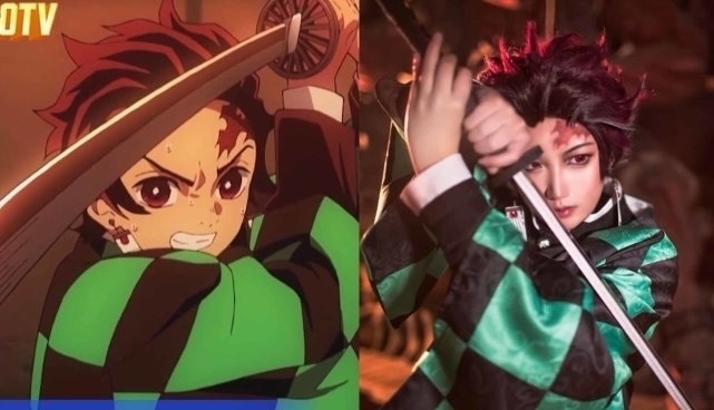 动漫|鬼灭之刃COS:上弦之壹6只眼被还原,祢豆子像从动漫中走出