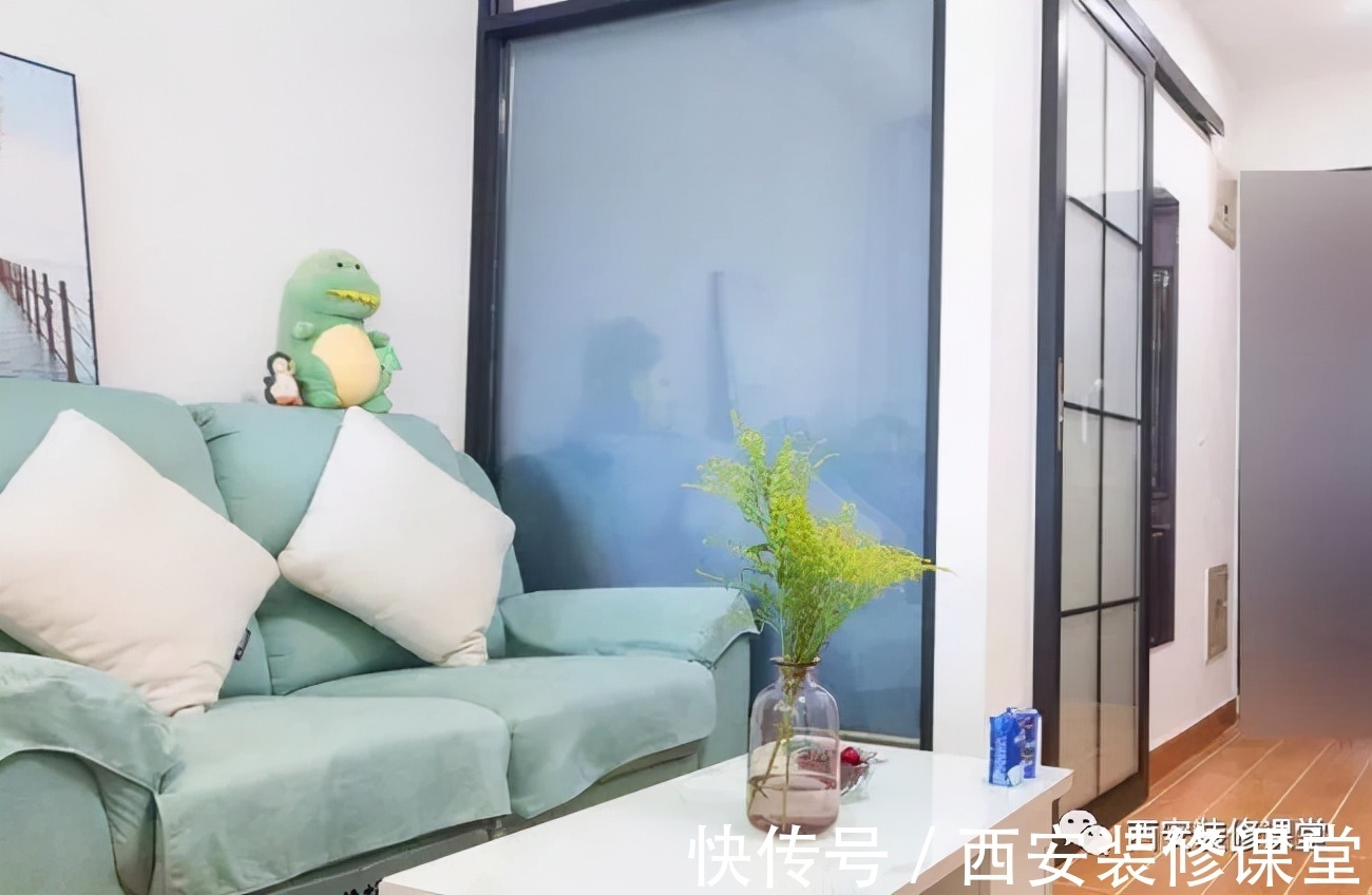 鞋柜|55㎡一室改两室,麻雀虽小五脏俱全