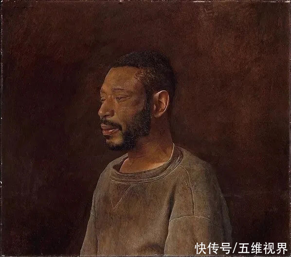 水彩|「名家作品」安德鲁·怀斯水彩侧面人像