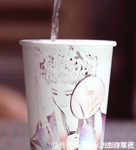 赵丽颖|美术生在纸杯上画赵丽颖，本以为没什么特别，倒上水后网友给跪了