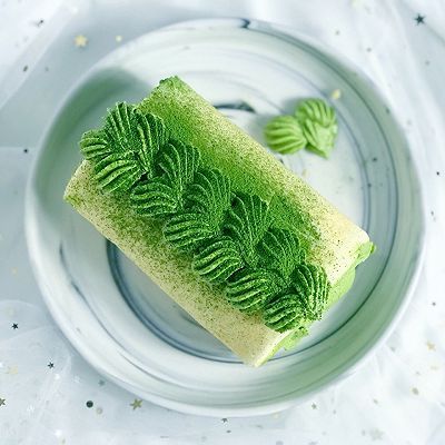 桦桦|爱心抹茶蛋糕卷