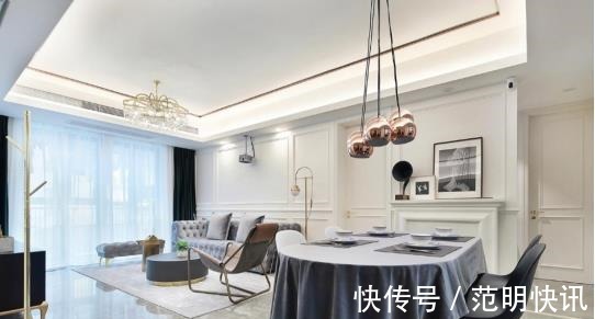 玻璃门|115㎡美式轻奢住宅,沉稳华丽大气,还有这么大的衣帽间!