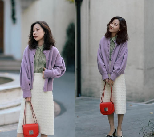 “毛衣＋半身裙”初春这样穿，时髦又撩人，气质很加分