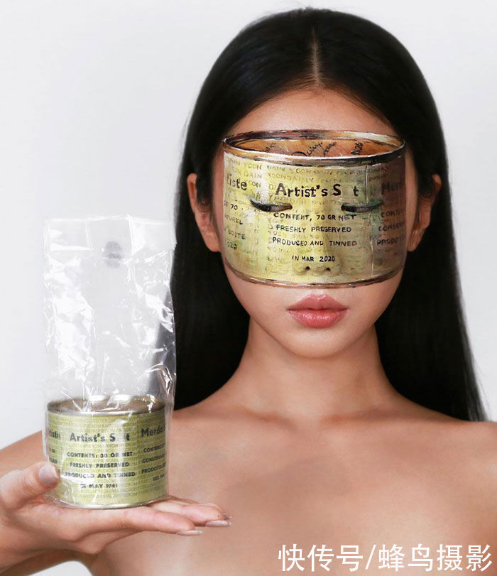 艺术家|韩国一女学生在身上画画,脸和牙齿都不放过,犹如“贞子”再现