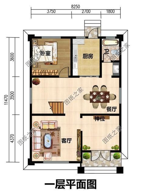 户型图|一楼商铺二三楼居住的三层住宅图,这是不是你要找的建房设计?