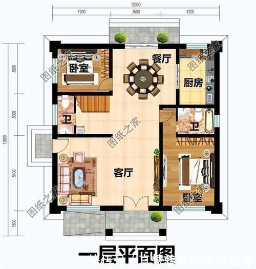 别墅|二层半建房图纸设计图,简单又好看,村里人看了都喜欢