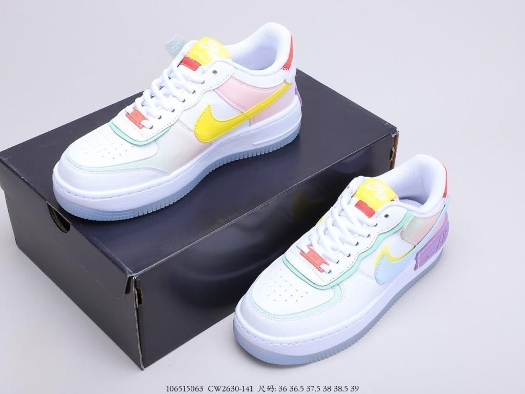 af1 适合女孩子的空军,AF1马卡龙“拼接糖果白蓝粉紫水晶底”