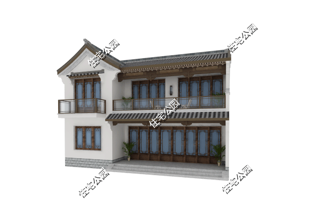 电梯|12×13米新中式农村别墅，室内装个电梯，漂亮的没话说