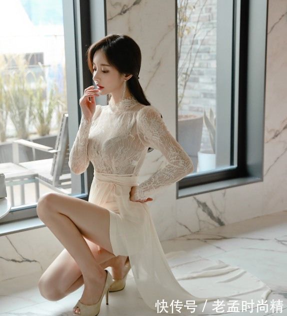 美珠 美珠时尚穿搭高清写真,温婉的白色连衣裙,仙气飘飘美得不像话