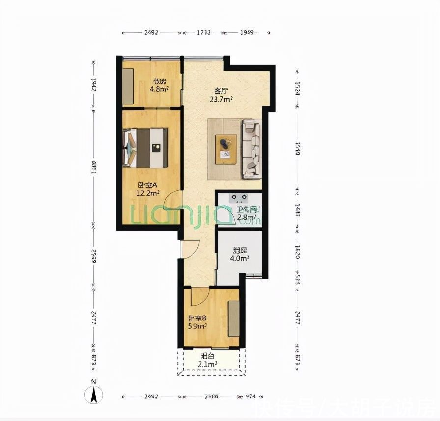 得房率|选小户型,房间真的不是越多越好