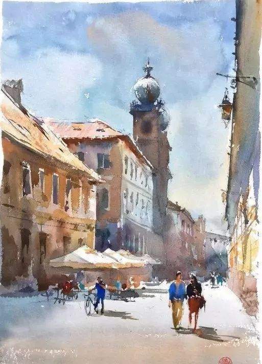 风景|风景诱人!这样的水彩作品,怎能不爱?