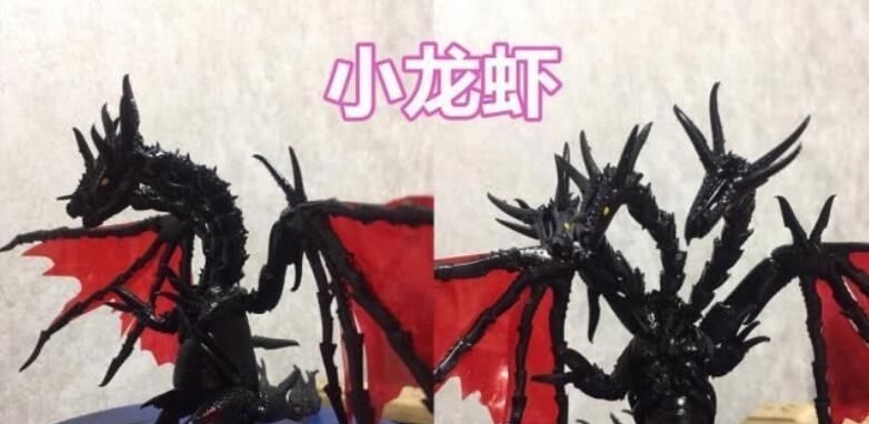 手办|万物皆可手办,知了做出异形的感觉,小龙虾壳变身恶魔龙